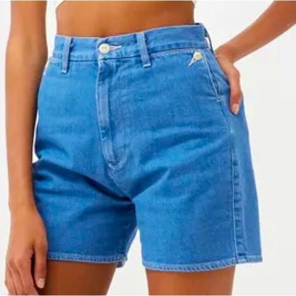 LEVI'S Vintage Inspired 60’s Throwback High Wasted Mom Trouse Denim Jean Shorts - Picture 2 of 10